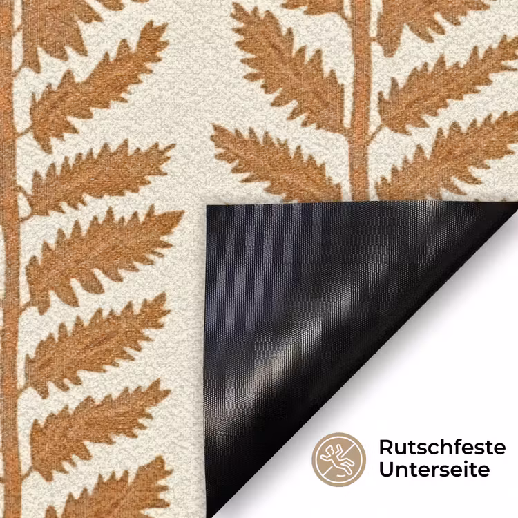 Textuur - Bladeren - Oker Deurmat klein 898 -antislip_DE