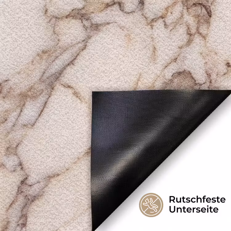 Textuur - Gesteente - Aderen - Abstract - Wit Deurmat klein -antislip_DE