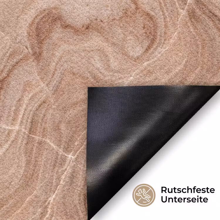 Textuur - Golvend - Abstract - Warm - Bruin Deurmat klein -antislip_DE