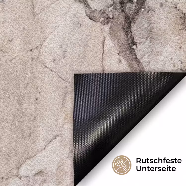 Textuur - Marmer - Abstract - Beige - Bruin Deurmat klein -antislip_DE