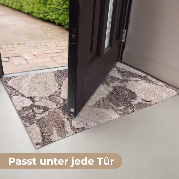 Textuur - Marmer - Abstract - Beige - Bruin Deurmat klein -USP_DE