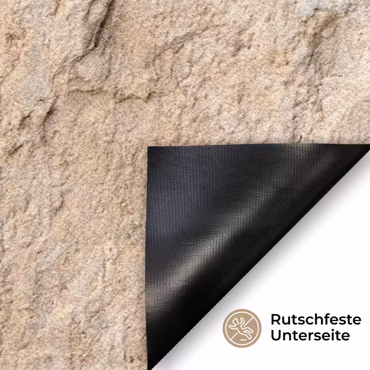 Textuur - Steen - Natuur - Beige Deurmat klein -antislip_DE