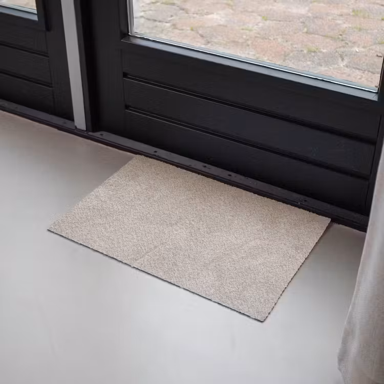 Textuur - Wand - Modern - Beige - Abstract Deurmat klein -sfeer2