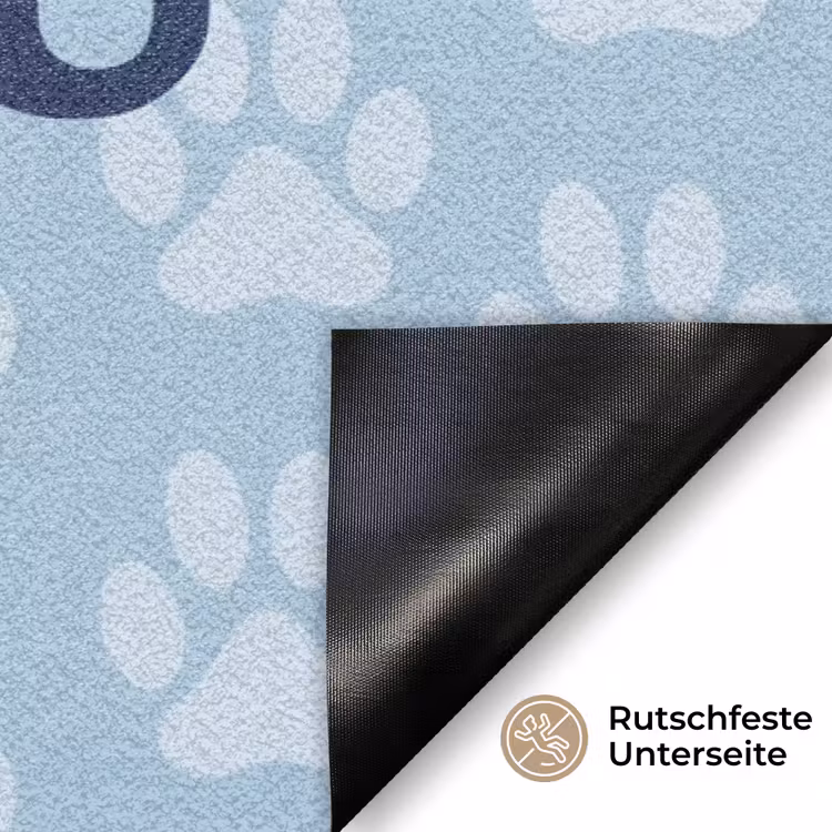 Animal - Blue - Quote Deurmat klein -antislip_DE