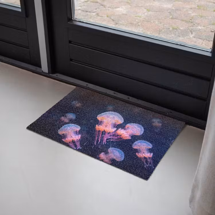 Dier - Onderwater - Natuur - Roze - Mysterieus Deurmat klein -sfeer2