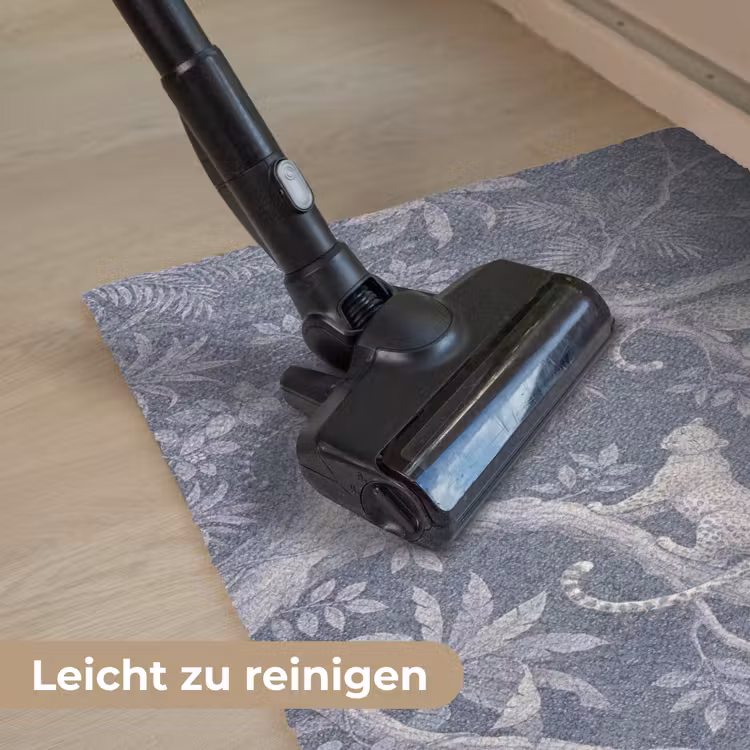Dieren - Jungle - Illustratie - Bomen - Blauw Deurmat klein -reinigen_DE