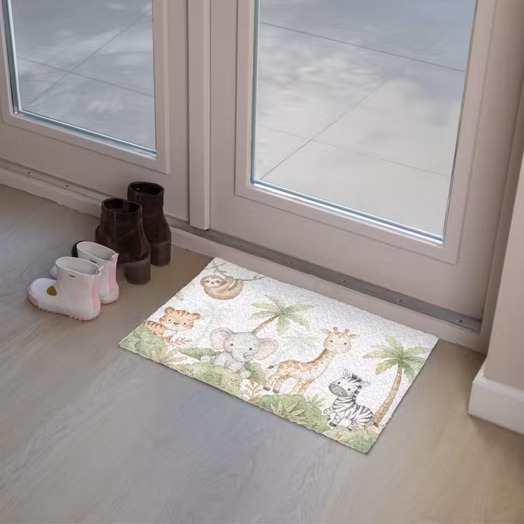Dieren - Jungle - Pastel Deurmat klein -sfeer3