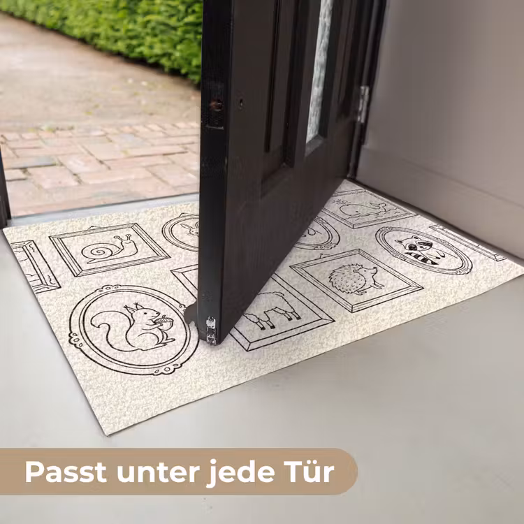 Dieren - Illustratie - Lijsten - Galerij - Speels Deurmat klein -USP_DE