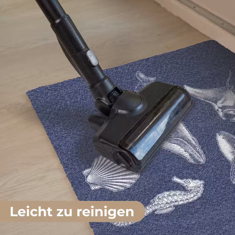 Dieren - Zeeleven - Oceaan - Graveren - Blauw Deurmat klein -reinigen_DE