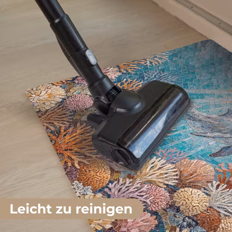 Dieren - Mozaïek - Oceaan - Koraal - Blauw Deurmat klein -reinigen_DE