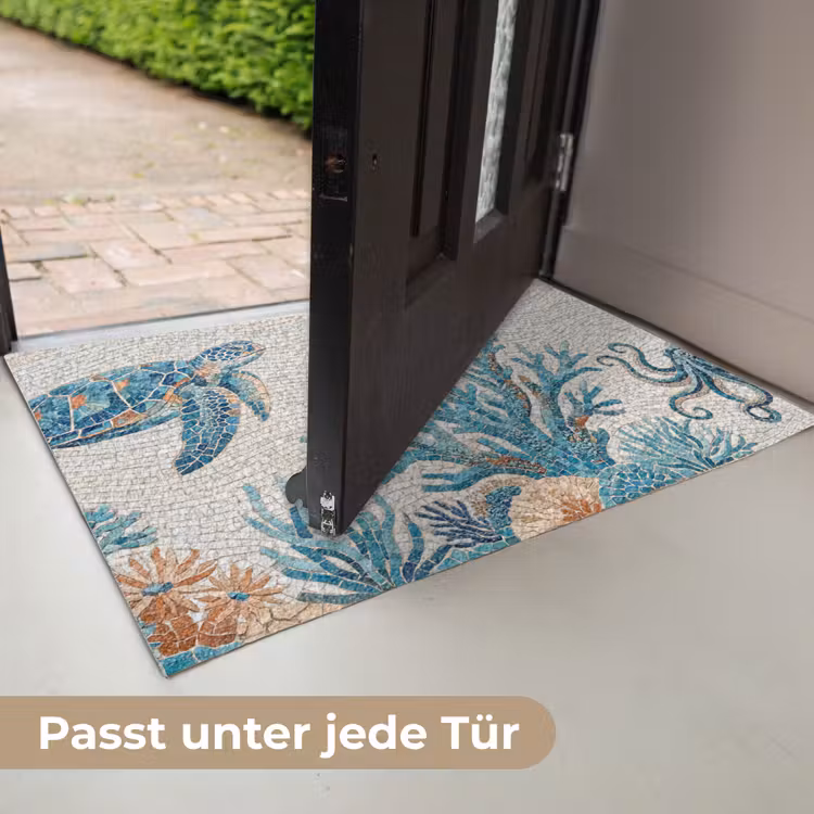 Dieren - Onderwater - Natuur - Mozaïek - Blauw Deurmat klein -USP_DE