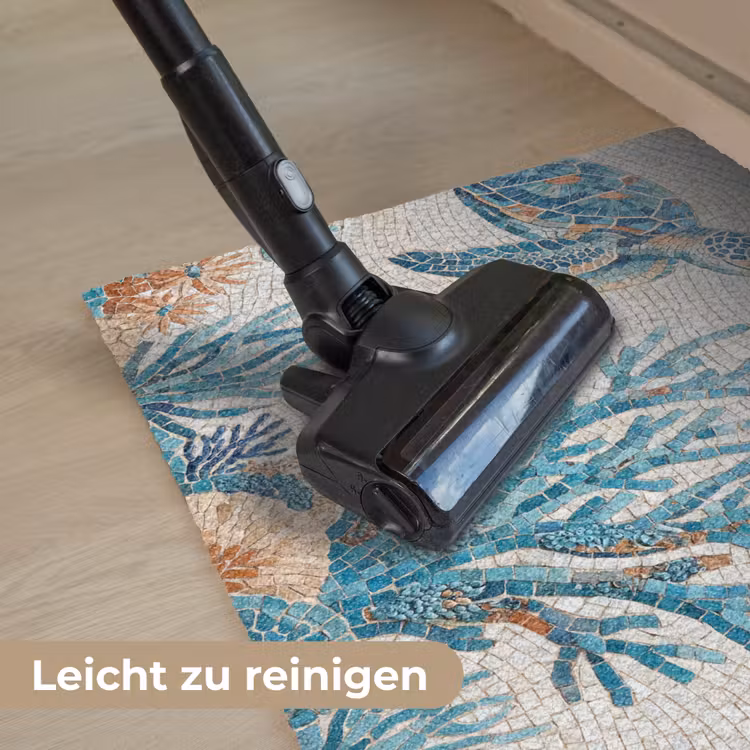 Dieren - Onderwater - Natuur - Mozaïek - Blauw Deurmat klein -reinigen_DE