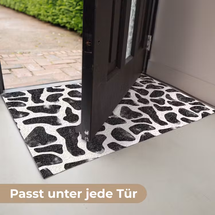 Dierenpatroon - Vlekken - Zwart - Wit Deurmat klein 898 -USP_DE