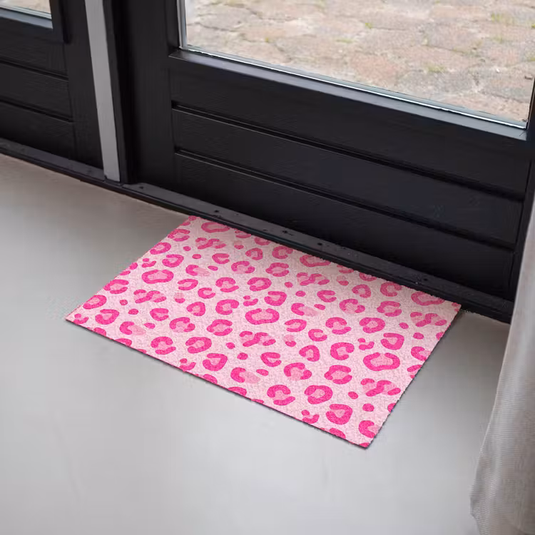 Dierenprint - Patroon - Abstract - Modern - Roze Deurmat klein -sfeer2