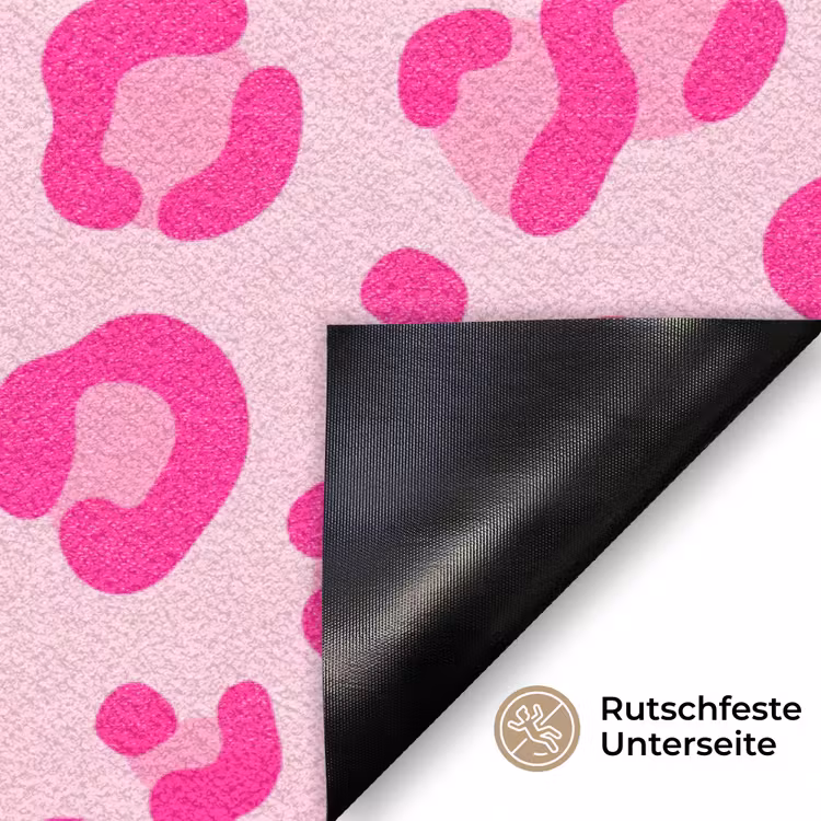 Dierenprint - Patroon - Abstract - Modern - Roze Deurmat klein -antislip_DE
