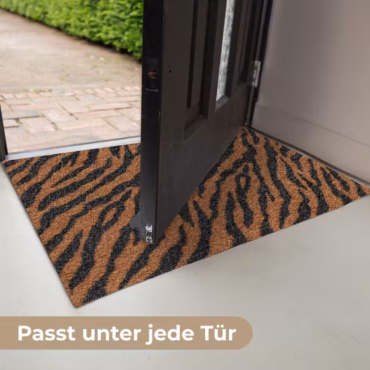 Tijger - Vacht - Zwart Deurmat klein 898 -USP_DE