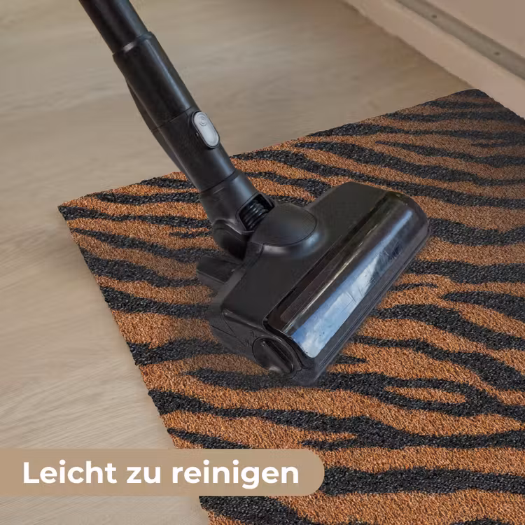 Tijger - Vacht - Zwart Deurmat klein 898 -reinigen_DE