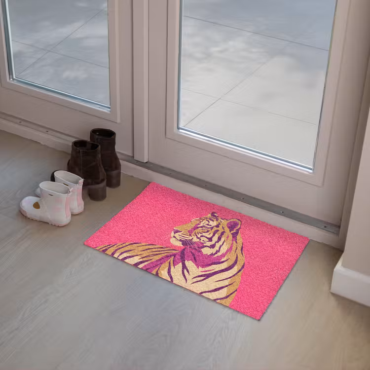 Tijger - Modern - Neon Deurmat klein -sfeer3