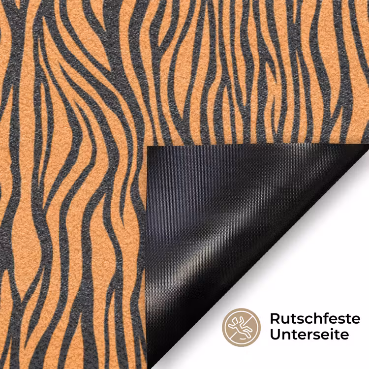 Tijger - Oranje - Patroon - Strepen Deurmat klein 898 -antislip_DE