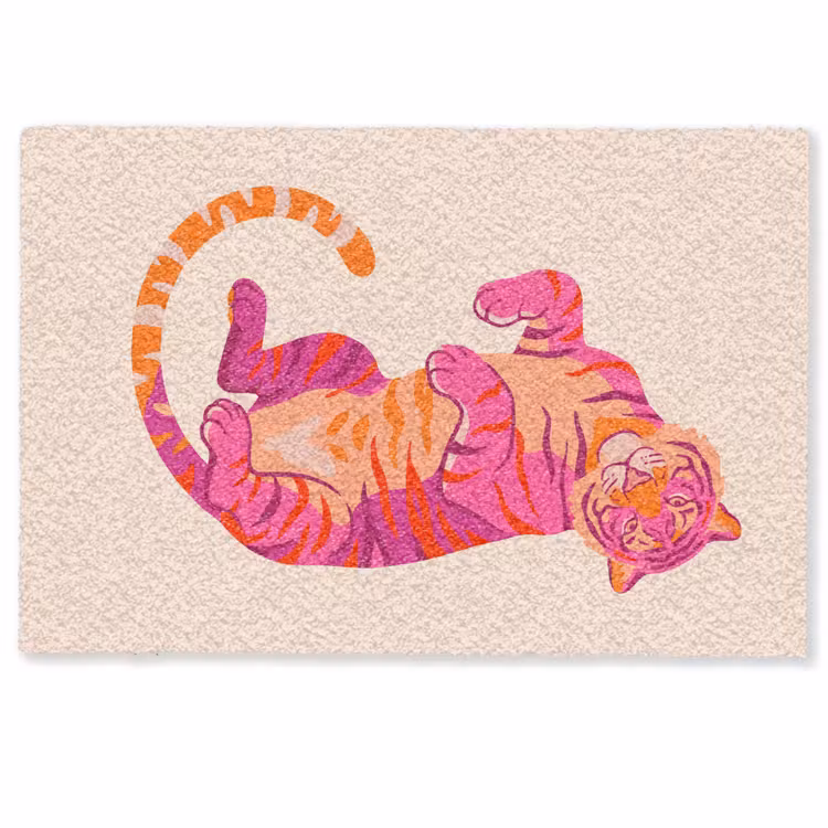 Tijger - Roze - Oranje Deurmat klein -zkaufland3d