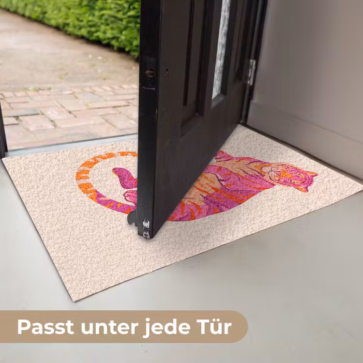 Tijger - Roze - Oranje Deurmat klein -USP_DE