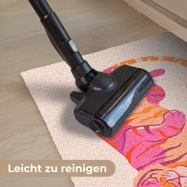 Tijger - Roze - Oranje Deurmat klein -reinigen_DE