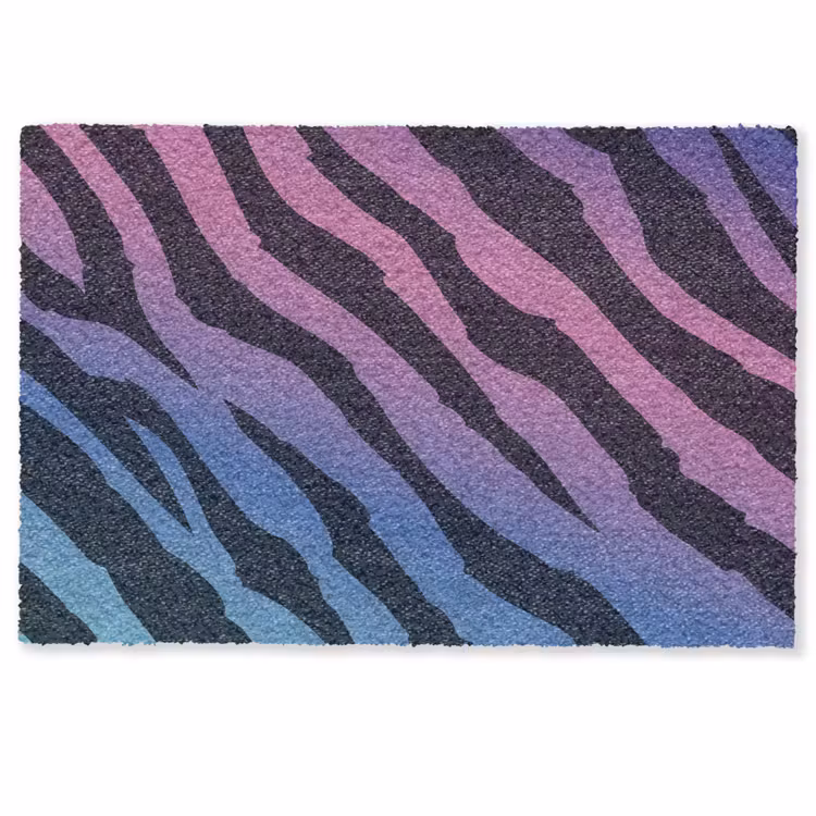 Tijgerprint - Blauw - Paars - Kleurrijk Deurmat klein -zkaufland3d