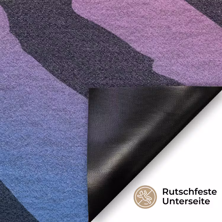 Tijgerprint - Blauw - Paars - Kleurrijk Deurmat klein -antislip_DE