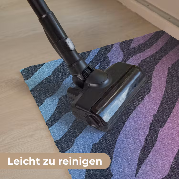 Tijgerprint - Blauw - Paars - Kleurrijk Deurmat klein -reinigen_DE