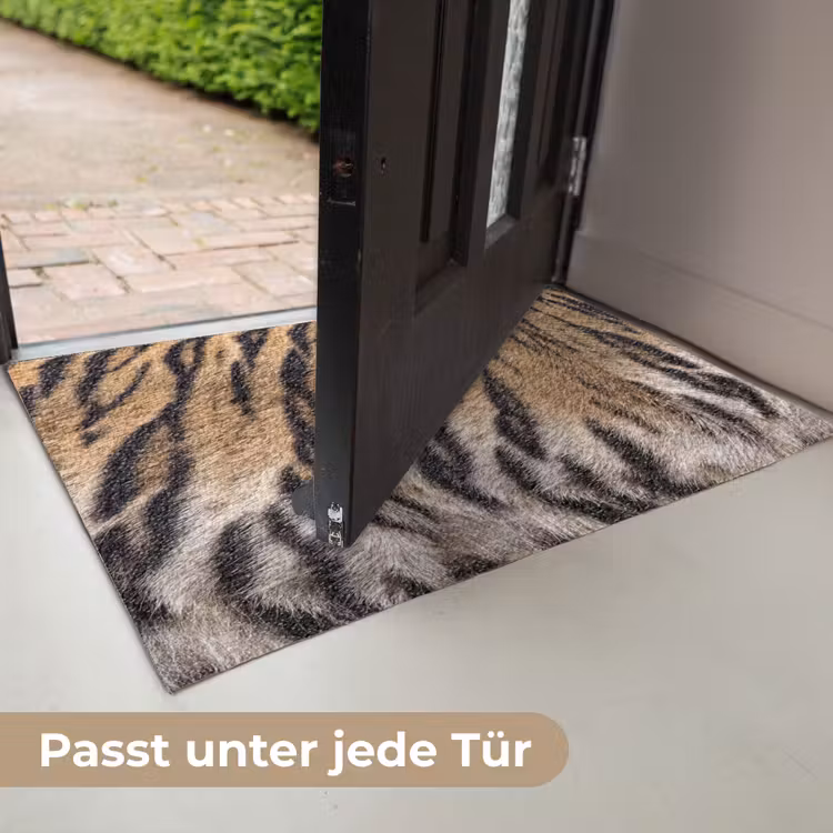 Tijgervacht - Klassiek - Zwart Deurmat klein -USP_DE