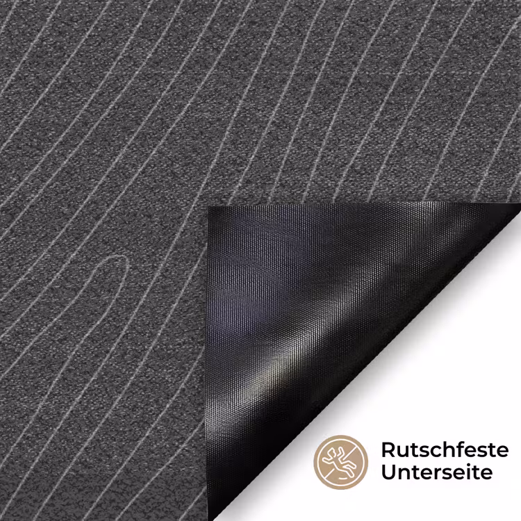 Topografische lijnen - Grijs - Abstract Deurmat klein -antislip_DE