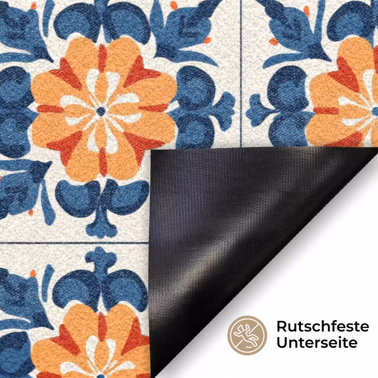 Traditioneel - Tegel - Oranje Deurmat klein 898 -antislip_DE