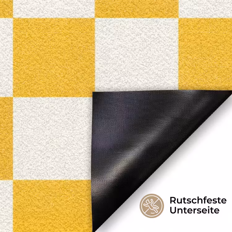 Traditioneel - Patroon - Geel Deurmat klein 898 -antislip_DE