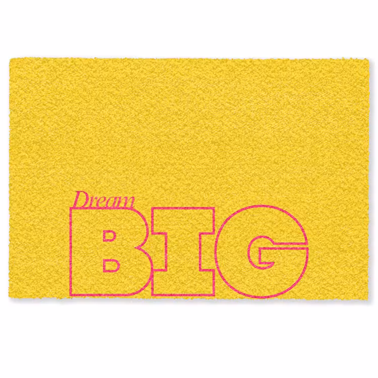 Dream big - Geel - Grafisch Deurmat klein -zkaufland3d
