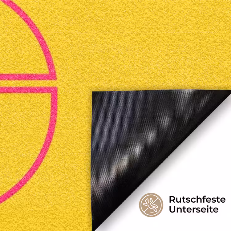 Dream big - Geel - Grafisch Deurmat klein -antislip_DE