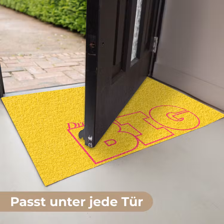 Dream big - Geel - Grafisch Deurmat klein -USP_DE