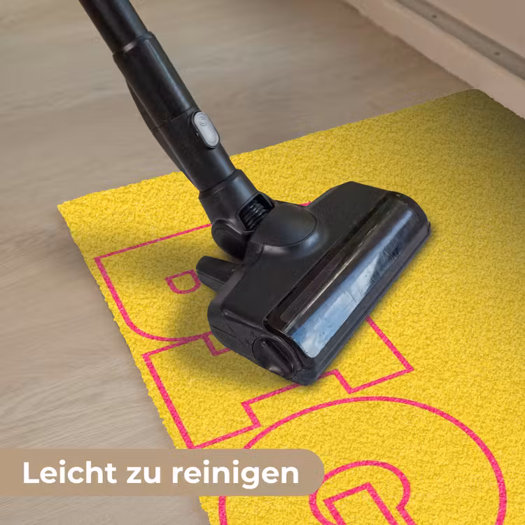 Dream big - Geel - Grafisch Deurmat klein -reinigen_DE