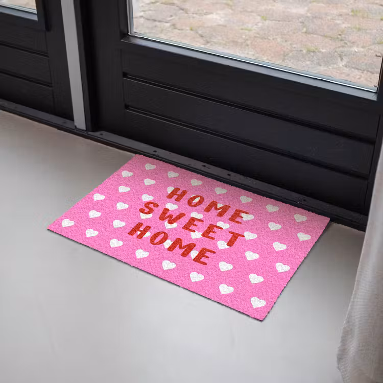 Home sweet home - Quote - Roze Deurmat klein -sfeer2