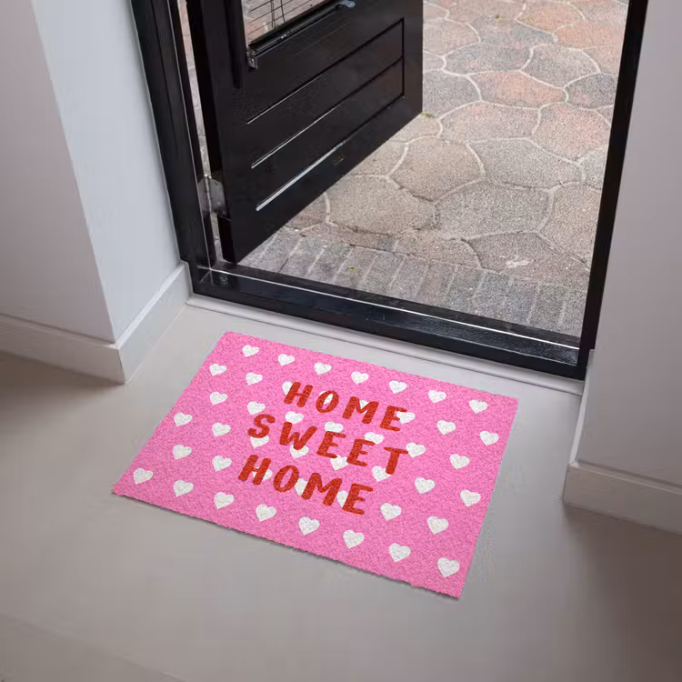 Home sweet home - Quote - Roze Deurmat klein -sfeer5
