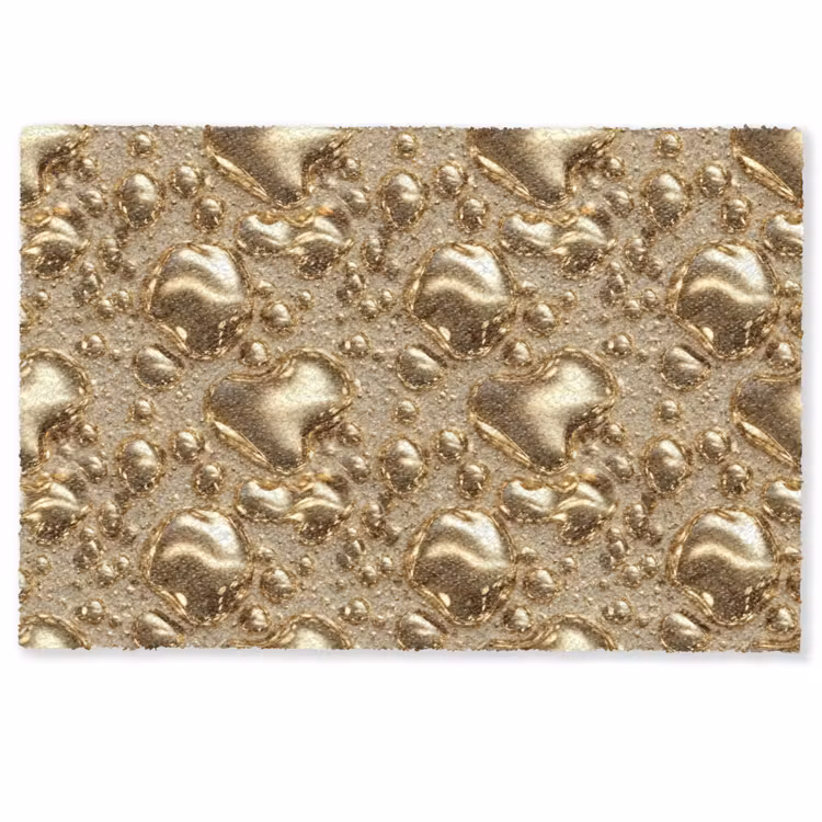 Druppels - Organisch - Goud Deurmat klein 898 -zkaufland3d