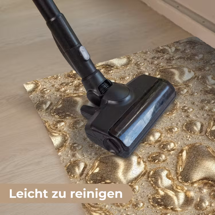 Druppels - Organisch - Goud Deurmat klein 898 -reinigen_DE