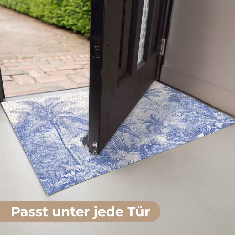 Tropisch - Jungle - Blauw Deurmat klein -USP_DE