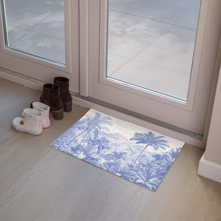 Tropisch - Jungle - Blauw Deurmat klein -sfeer3