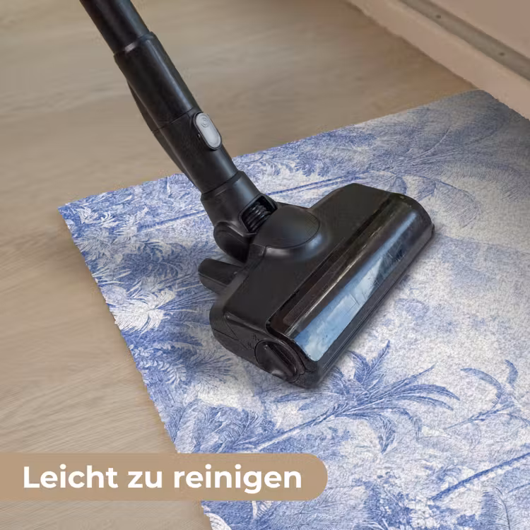 Tropisch - Jungle - Blauw Deurmat klein -reinigen_DE