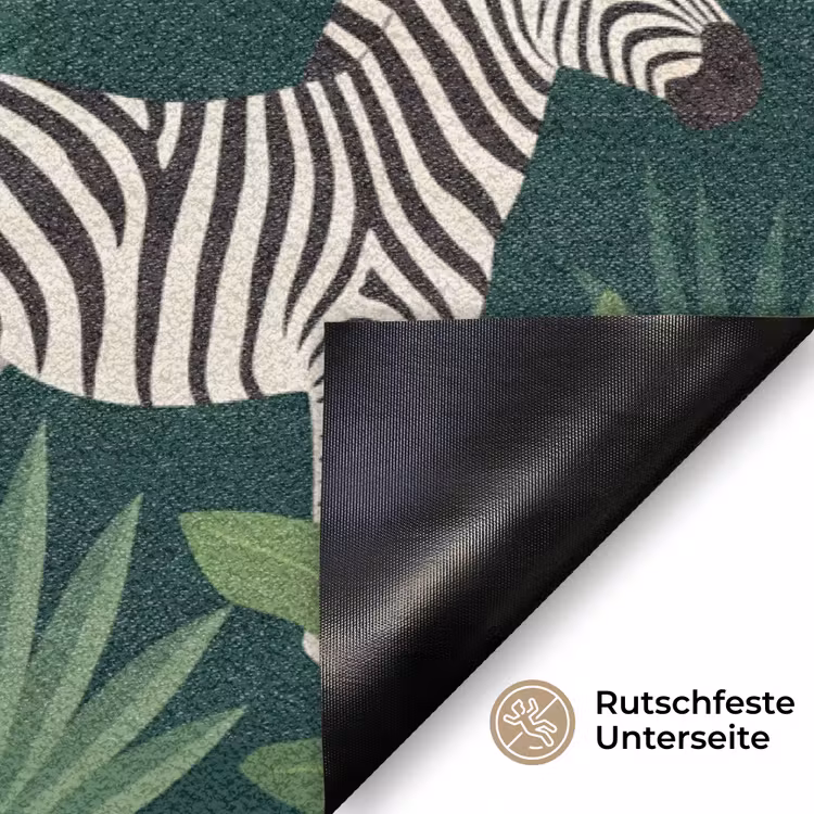Tropisch - Jungle - Groen Deurmat klein -antislip_DE