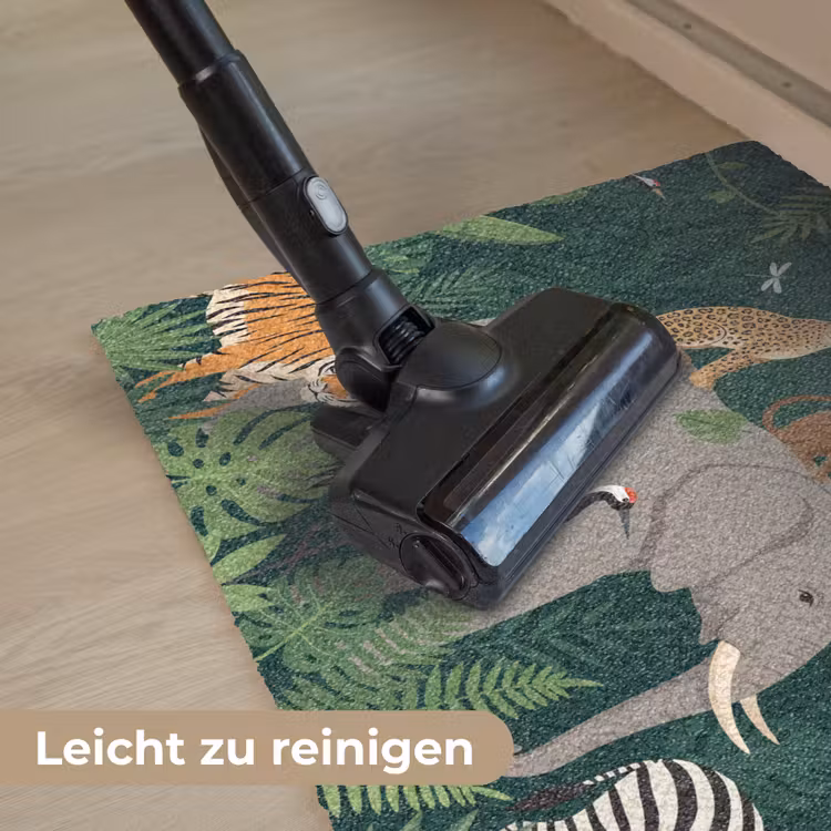 Tropisch - Jungle - Groen Deurmat klein -reinigen_DE