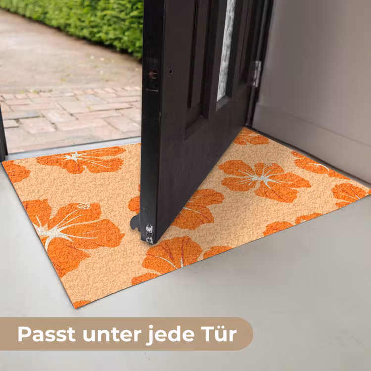 Tropisch - Hibiscus - Oranje Deurmat klein 898 -USP_DE
