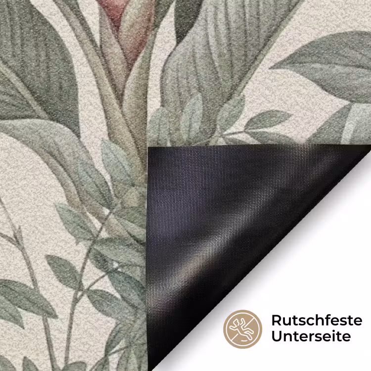 Tropisch - Planten - Modern - Groen Deurmat klein -antislip_DE