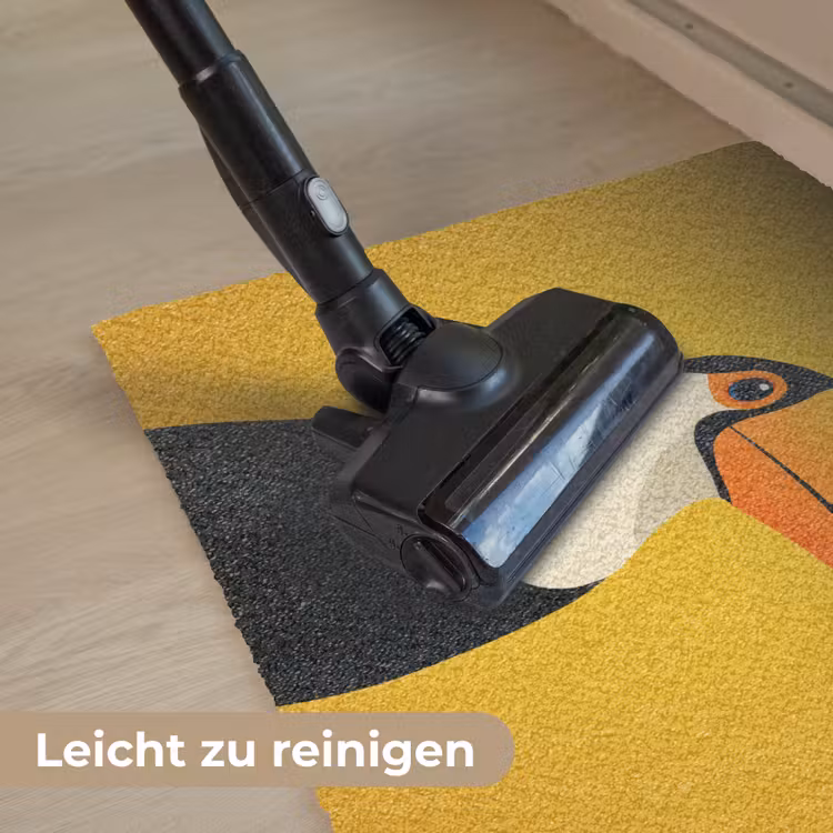 Toekan - Minimalistisch - Snavel - Oranje Deurmat klein -reinigen_DE