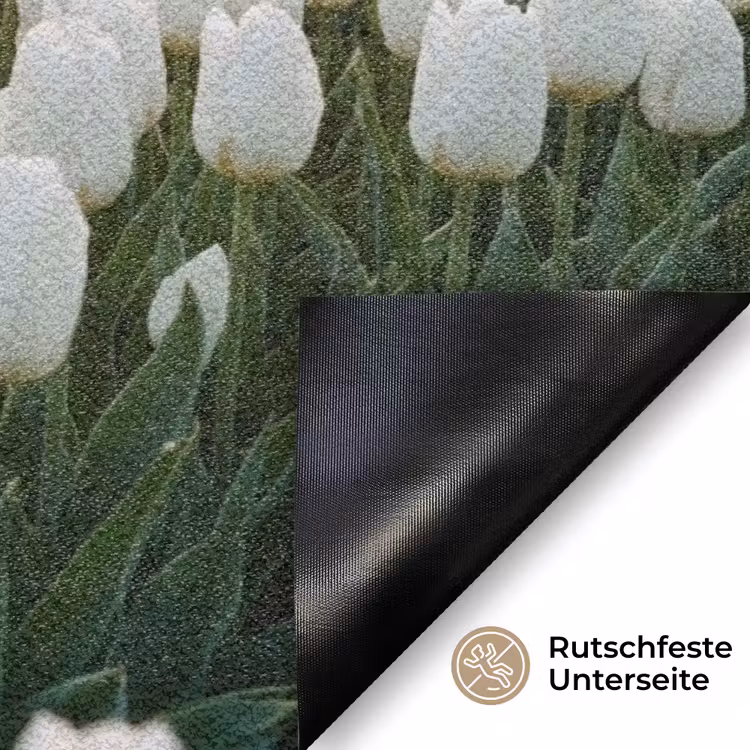 Tulpen - Landschap - Wit Deurmat klein -antislip_DE